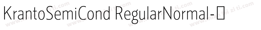 KrantoSemiCond RegularNormal字体转换